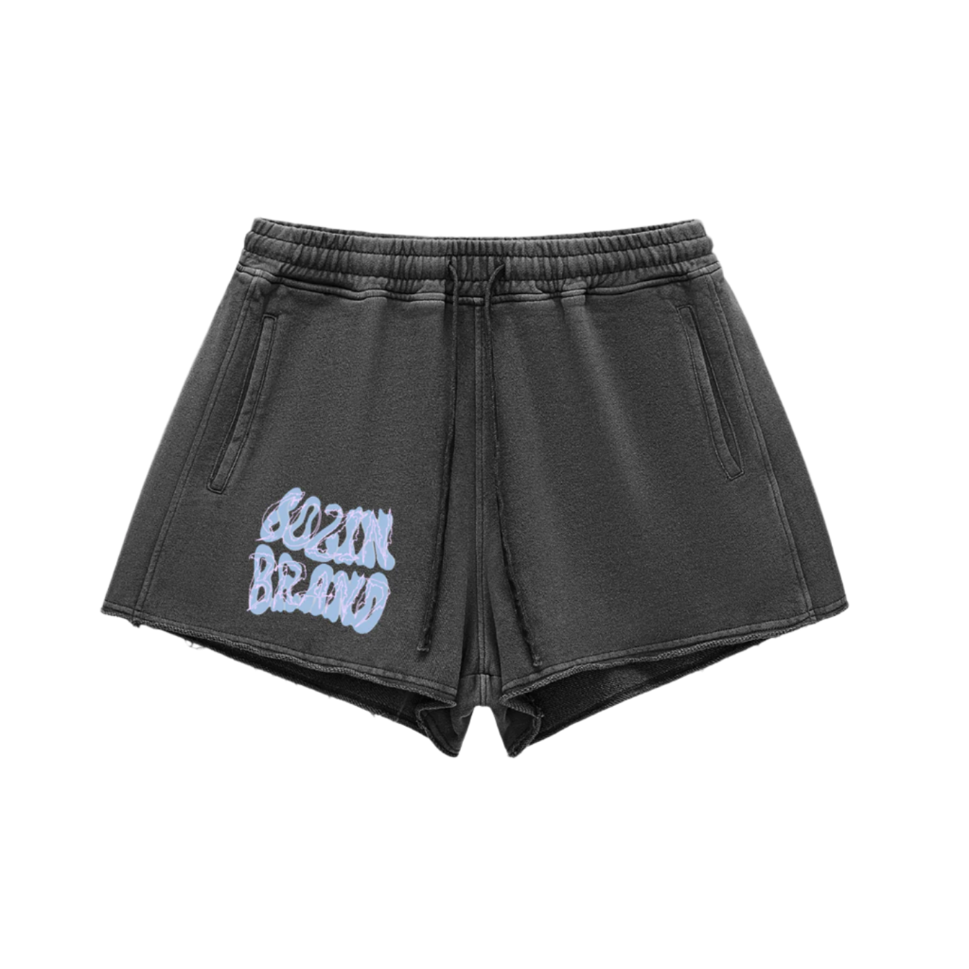 "SOZIN BRAND" Raw Edge Drawstring Shorts(WOMENS)