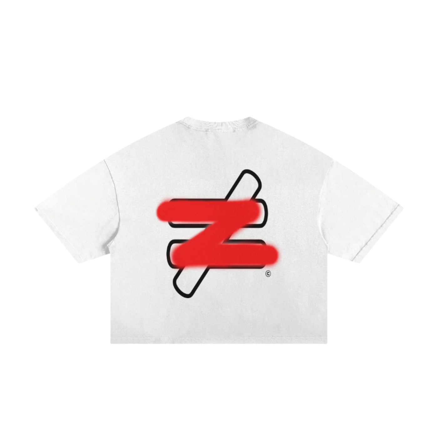 "NO MALICE" Classic Torn Boxy Tee (RED)