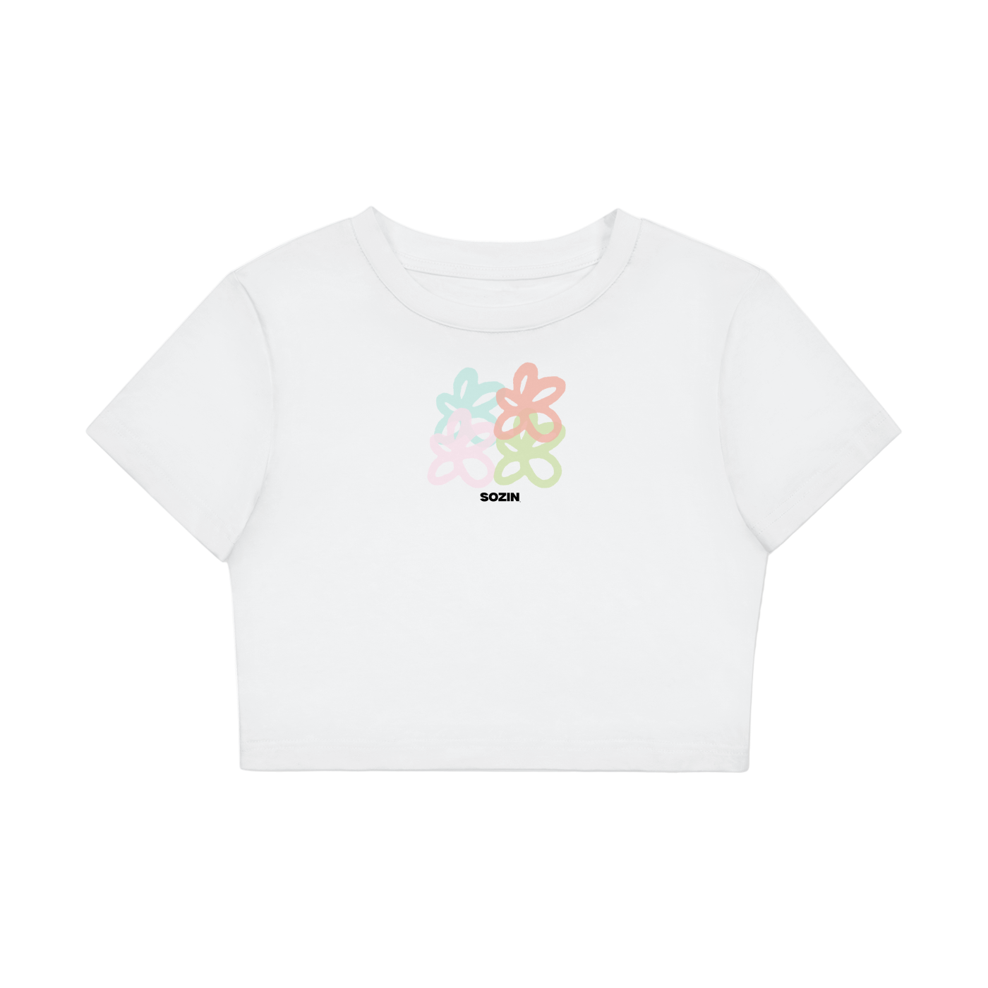 'YOUR FLOWERS' CROP TEE [WHITE]