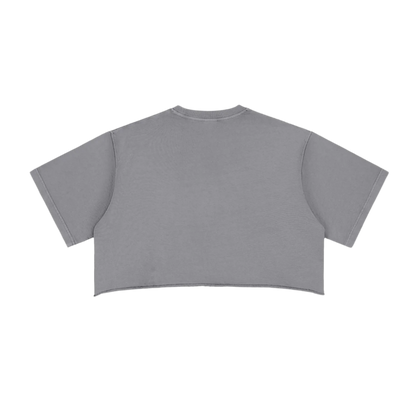 "SOZIN BRAND" Washed Raw Edge Crop Top(WOMENS)