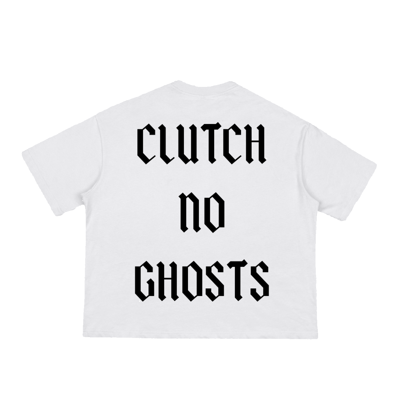 'CLUTCH NO GHOSTS' CLASSIC BOXY TEE [WHITE]