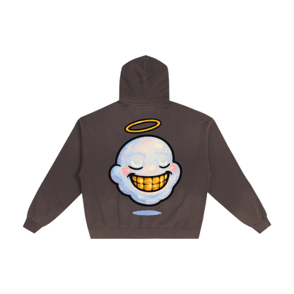 "HIGHLY FAVORED" Torn Double zip hoodie