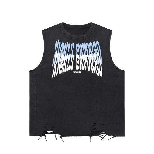 "HIGHLY FAVORED" Torn Grace Tank Top