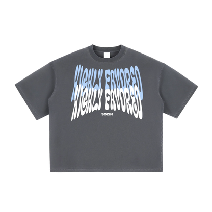 "HIGHLY FAVORED" Aura Cut Boxy Tee
