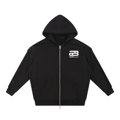 SOZINbrand© TAPE-STITCHED HOODIE