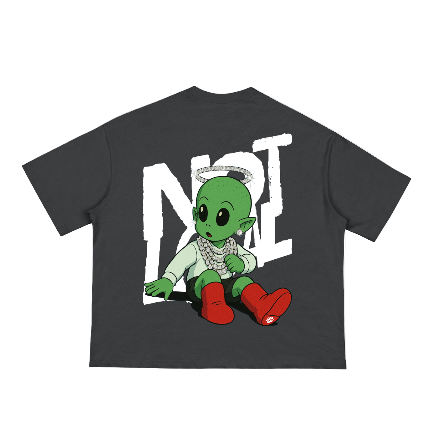 'NOT LOCAL' FRAYED BOXY TEE