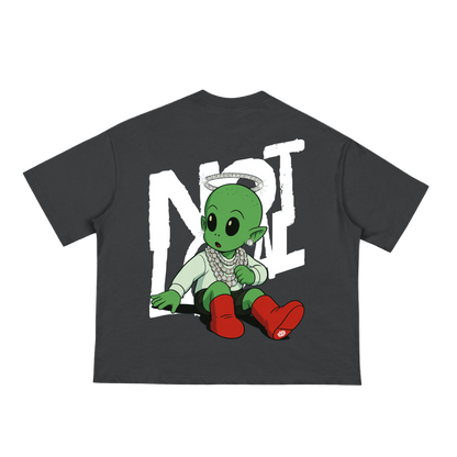 'NOT LOCAL' FRAYED BOXY TEE