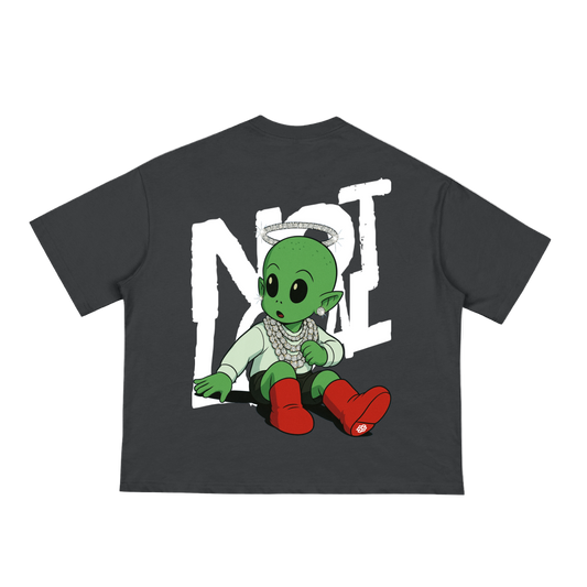 'NOT LOCAL' FRAYED BOXY TEE