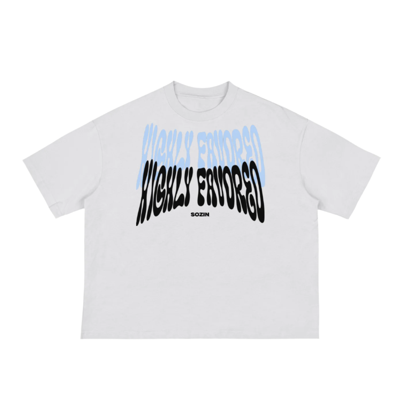 "HIGHLY FAVORED" Classic Boxy Tee (WHITE)