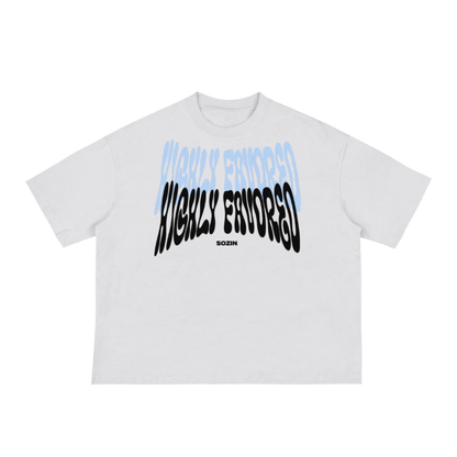"HIGHLY FAVORED" Classic Boxy Tee (WHITE)