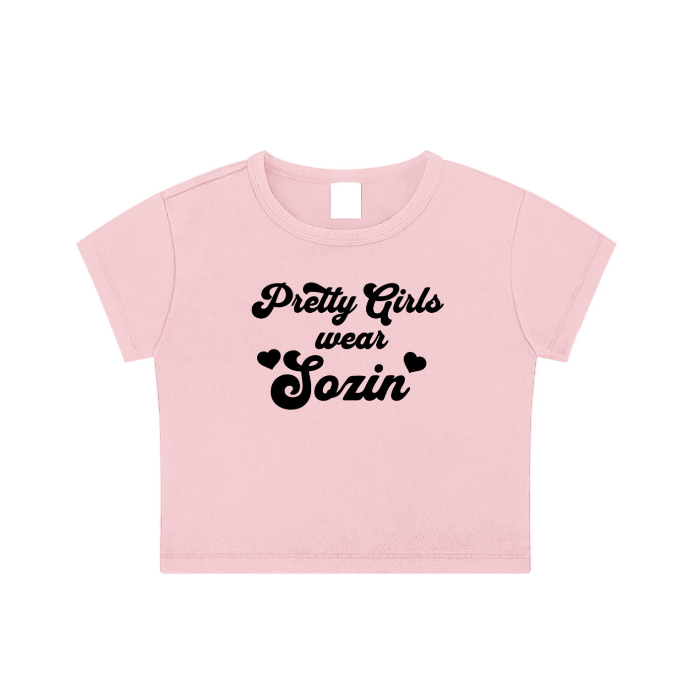 'PRETTY GIRLS' CROP TEE [PINK]