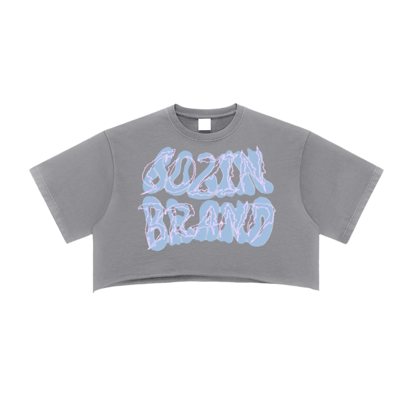 "SOZIN BRAND" Washed Raw Edge Crop Top(WOMENS)