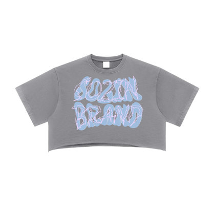 "SOZIN BRAND" Washed Raw Edge Crop Top(WOMENS)