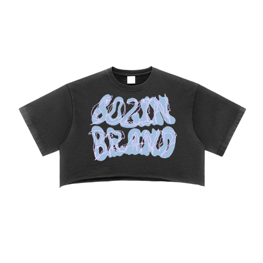 "SOZIN BRAND" Washed Raw Edge Crop Top(WOMENS)