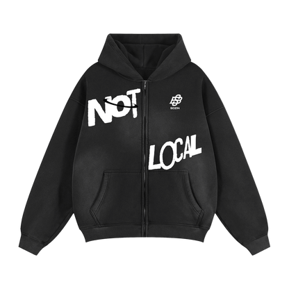'NOT LOCAL' STARFADE DOUBLE-ZIP HOODIE