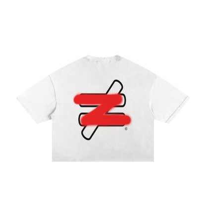"NO MALICE" Classic Torn Boxy Tee (RED)