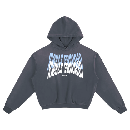 "HIGHLY FAVORED" Sunfade Boxy Hoodie