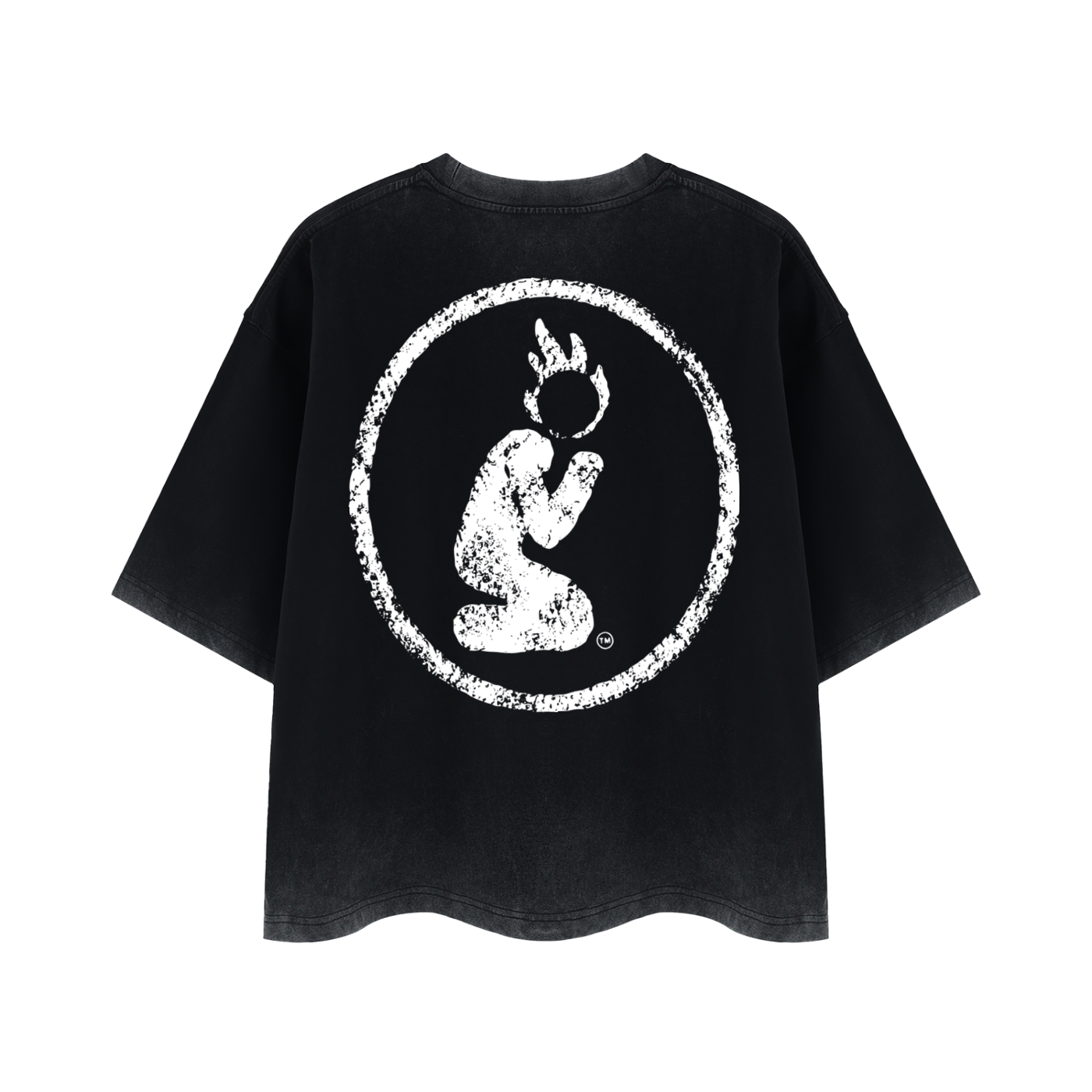 REVERSE DYED BRAND TEE - COAL BLACK -
