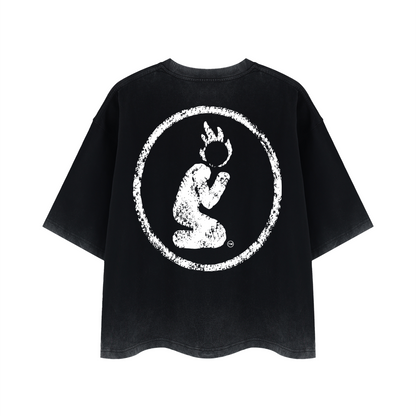 REVERSE DYED BRAND TEE - COAL BLACK -