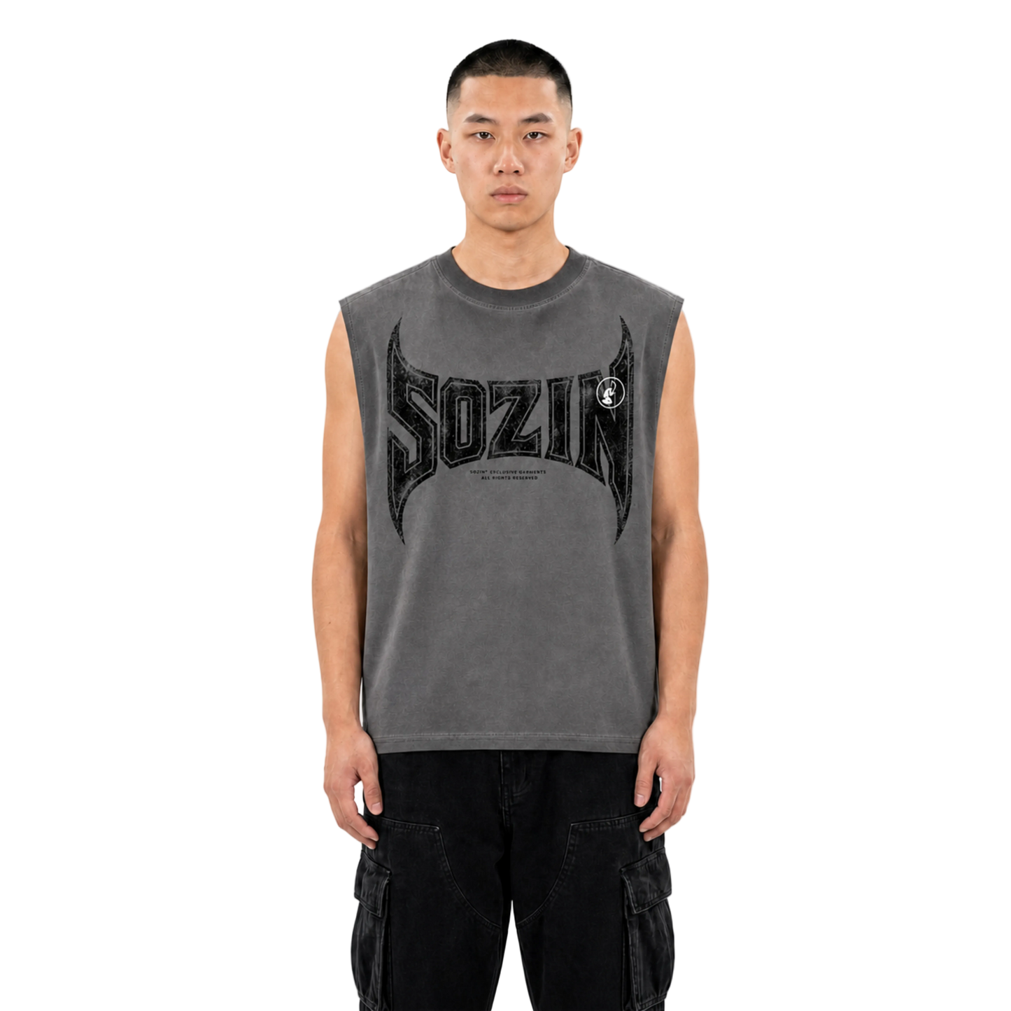 CUTOFF BRAND TEE -ASH-