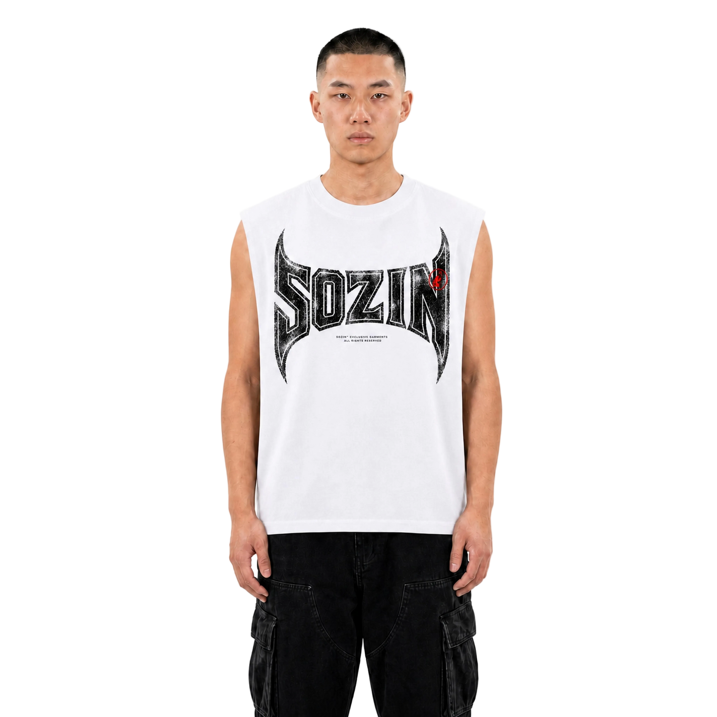 CUTOFF BRAND TEE - WHITE -