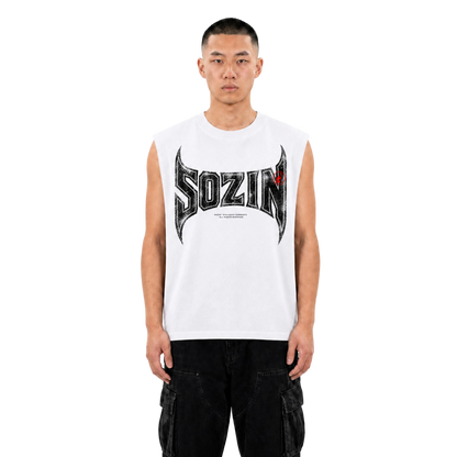 CUTOFF BRAND TEE - WHITE -