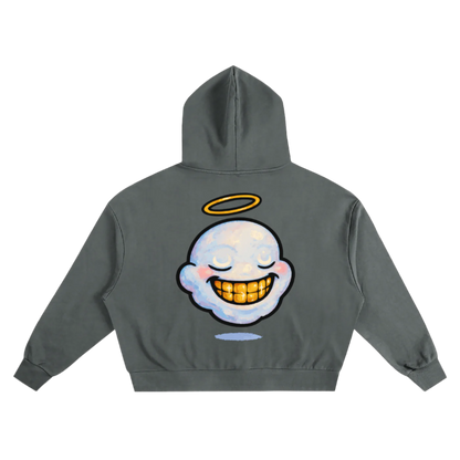 "HIGHLY FAVORED" Boxy Oversized Hoodie (GREY)