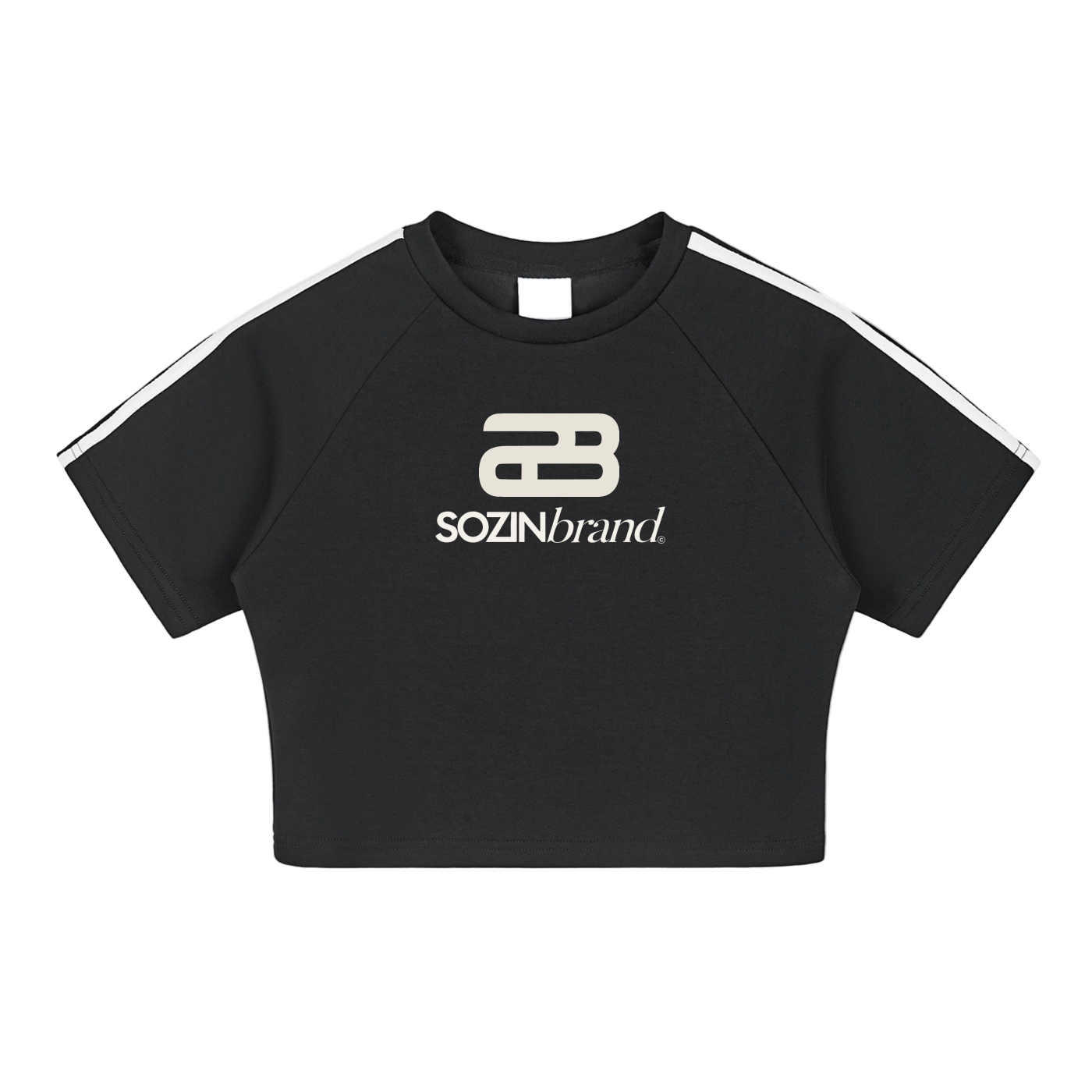 SOZINbrand© TAPE-STITCHED CROP TOP