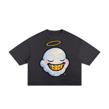 "BLESSED CLOUD" Classic Torn Boxy Tee (SOZIN EXCLUSIVE)