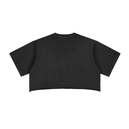 "SOZIN BRAND" Washed Raw Edge Crop Top(WOMENS)