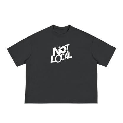 'NOT LOCAL' FRAYED BOXY TEE