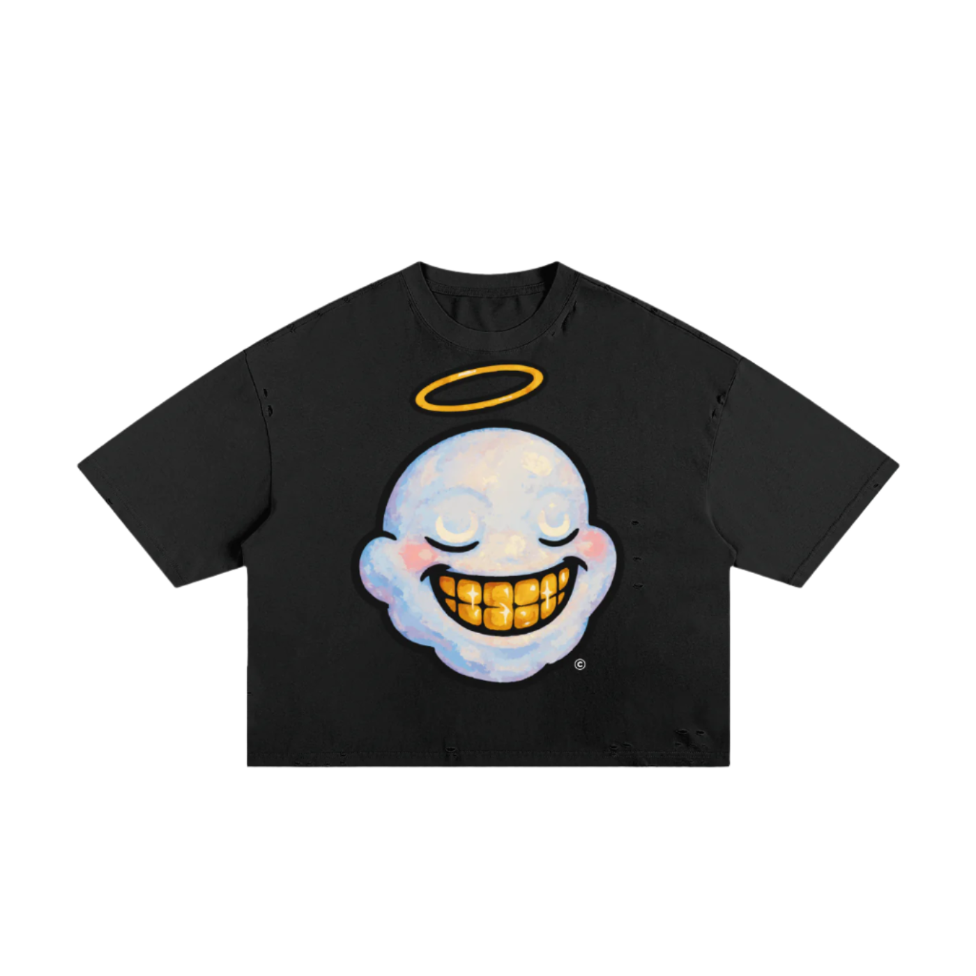 "BLESSED CLOUD" Classic Torn Boxy Tee (SOZIN EXCLUSIVE)
