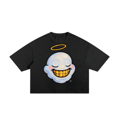 "BLESSED CLOUD" Classic Torn Boxy Tee (SOZIN EXCLUSIVE)