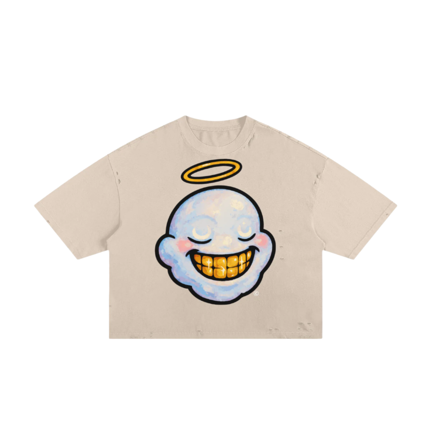 "BLESSED CLOUD" Classic Torn Boxy Tee (SOZIN EXCLUSIVE)