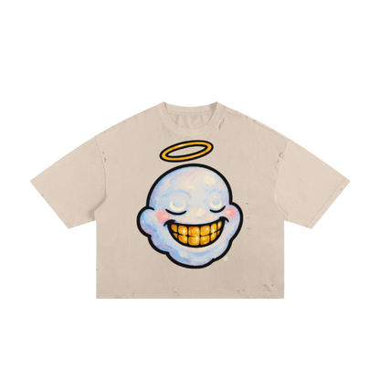 "BLESSED CLOUD" Classic Torn Boxy Tee (SOZIN EXCLUSIVE)