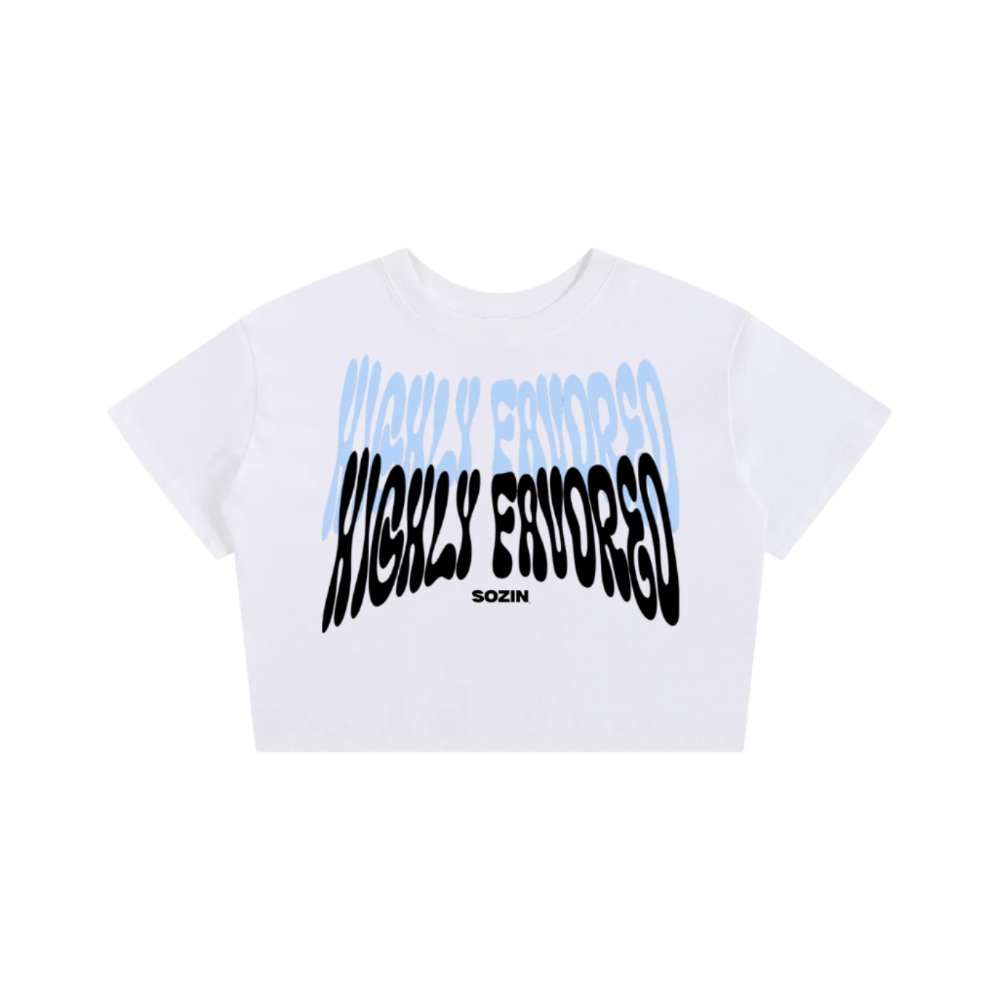 "HIGHLY FAVORED" Seamless Baby Tee (White)(WOMENS)