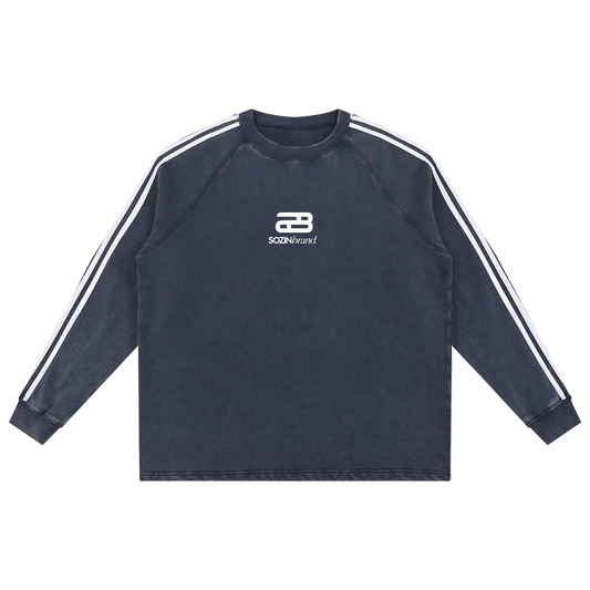 SOZIN© DUST-RINSED PANEL SWEATSHIRT