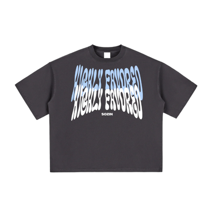 "HIGHLY FAVORED" Aura Cut Boxy Tee