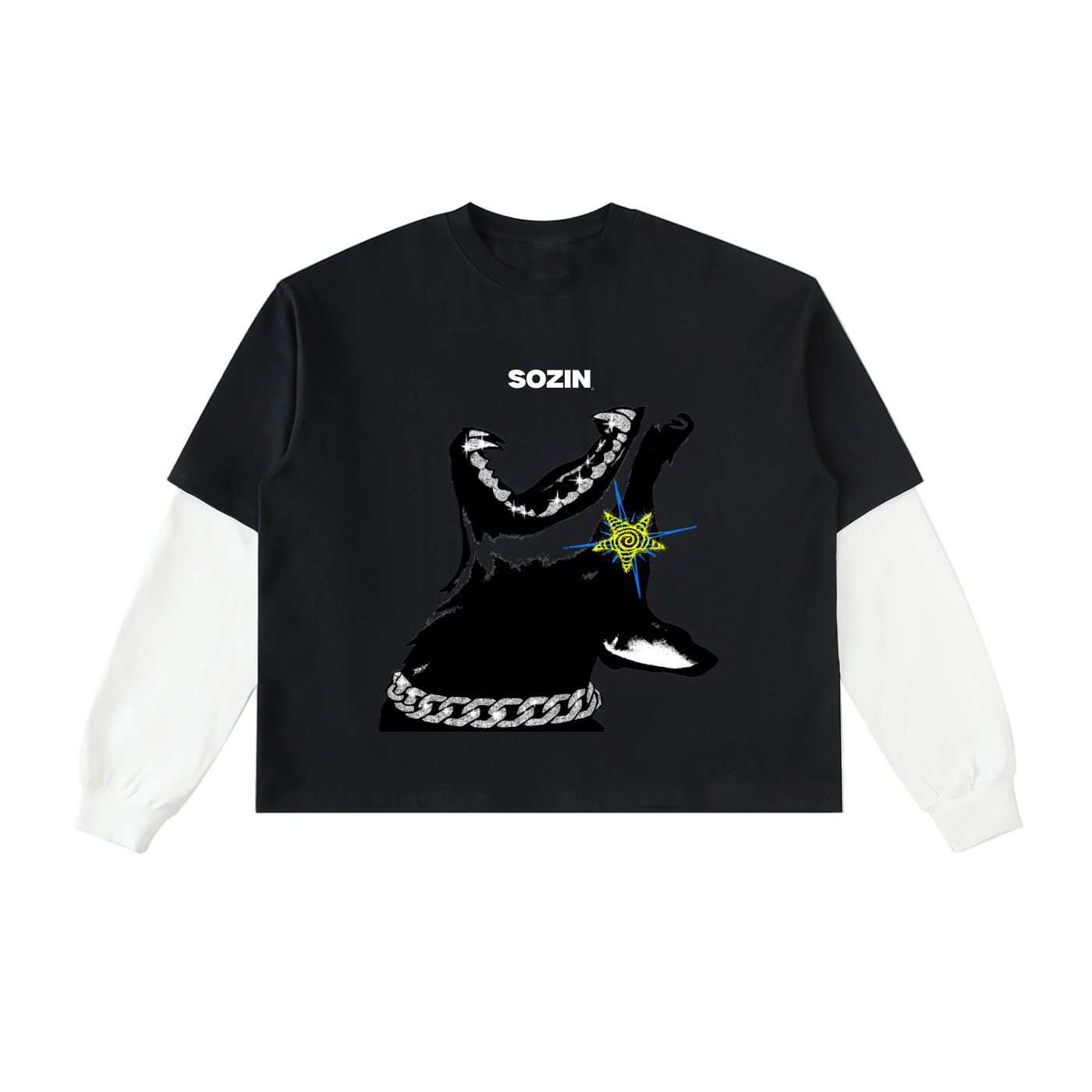 'STARDOG' CONTRAST SLEEVE TEE