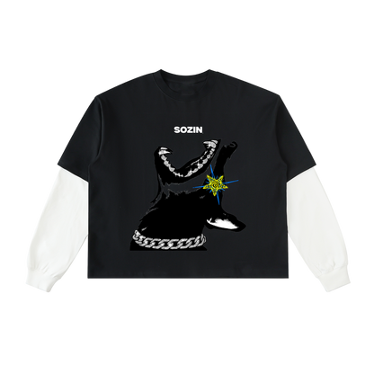 'STARDOG' CONTRAST SLEEVE TEE