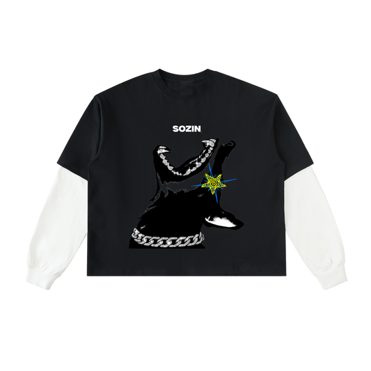 'STARDOG' CONTRAST SLEEVE TEE