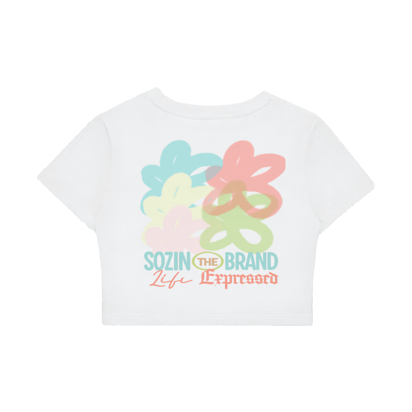 'YOUR FLOWERS' CROP TEE [WHITE]